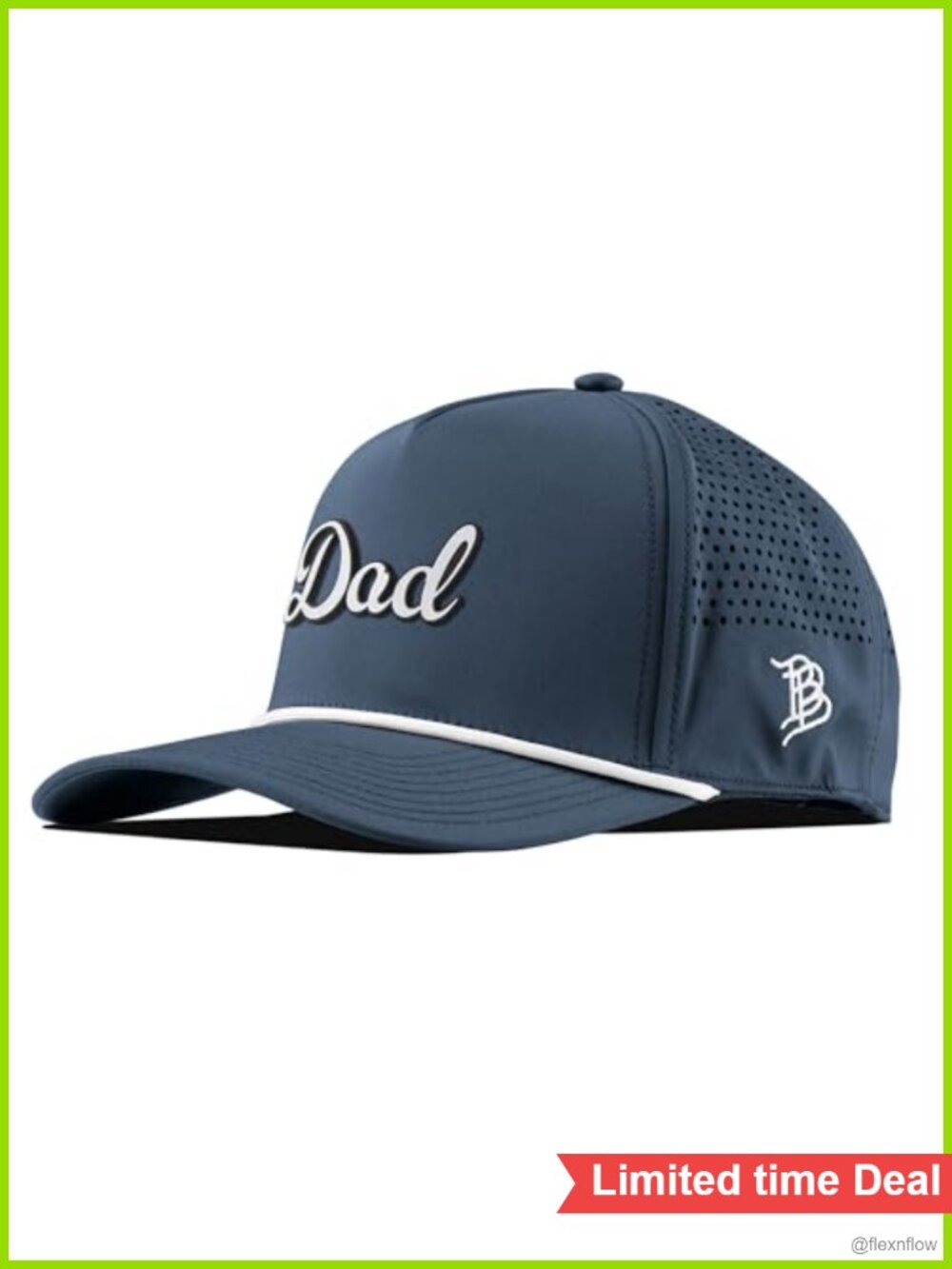 Performance Golf Dad Script Snapback Baseball Cap UPF 50+ - Picture 1 of 6